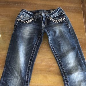 Rhinestone Miss Me jeans!